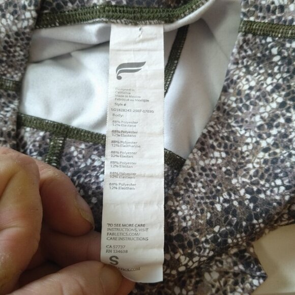 Fabletics Powerhold Women's Small High Waisted Geometric Patterned Leggings - Picture 5 of 5